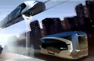 可以連接成火車(chē)的公交車(chē)